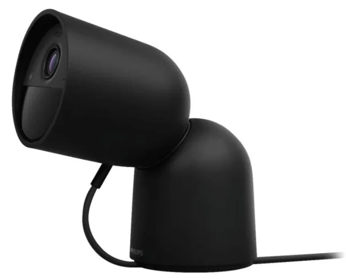 Philips Hue Secure 2K Indoor Camera, Desk (Black)