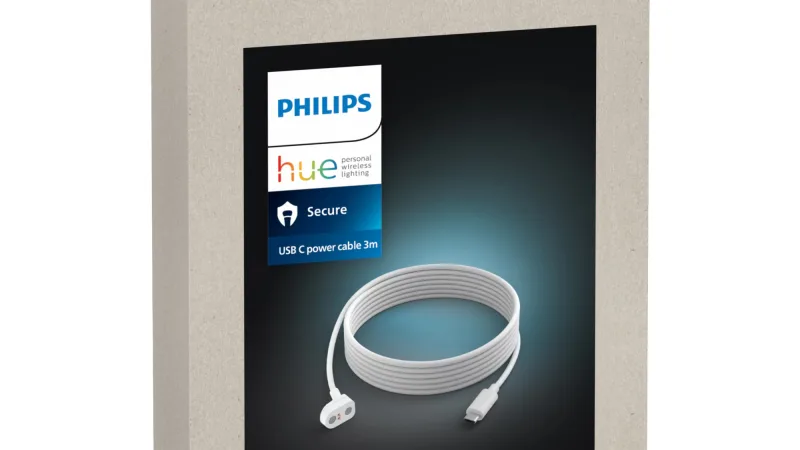Philips Hue Secure Camera USB-C Power Cable, 3 m (White)