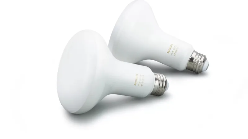 Philips Hue White Ambiance BR30 Smart Bulb, 2-Pack