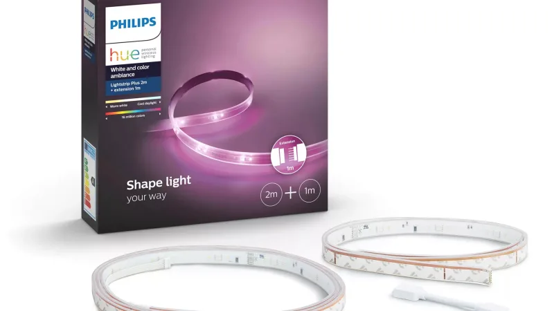 Philips Hue Lightstrip Plus Bundle, 2 m + 1 m